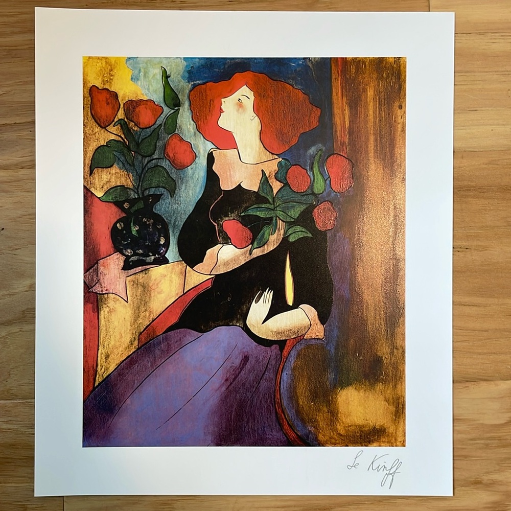 Linda Le Kinff Print 2015 “Magali au Bouquet”